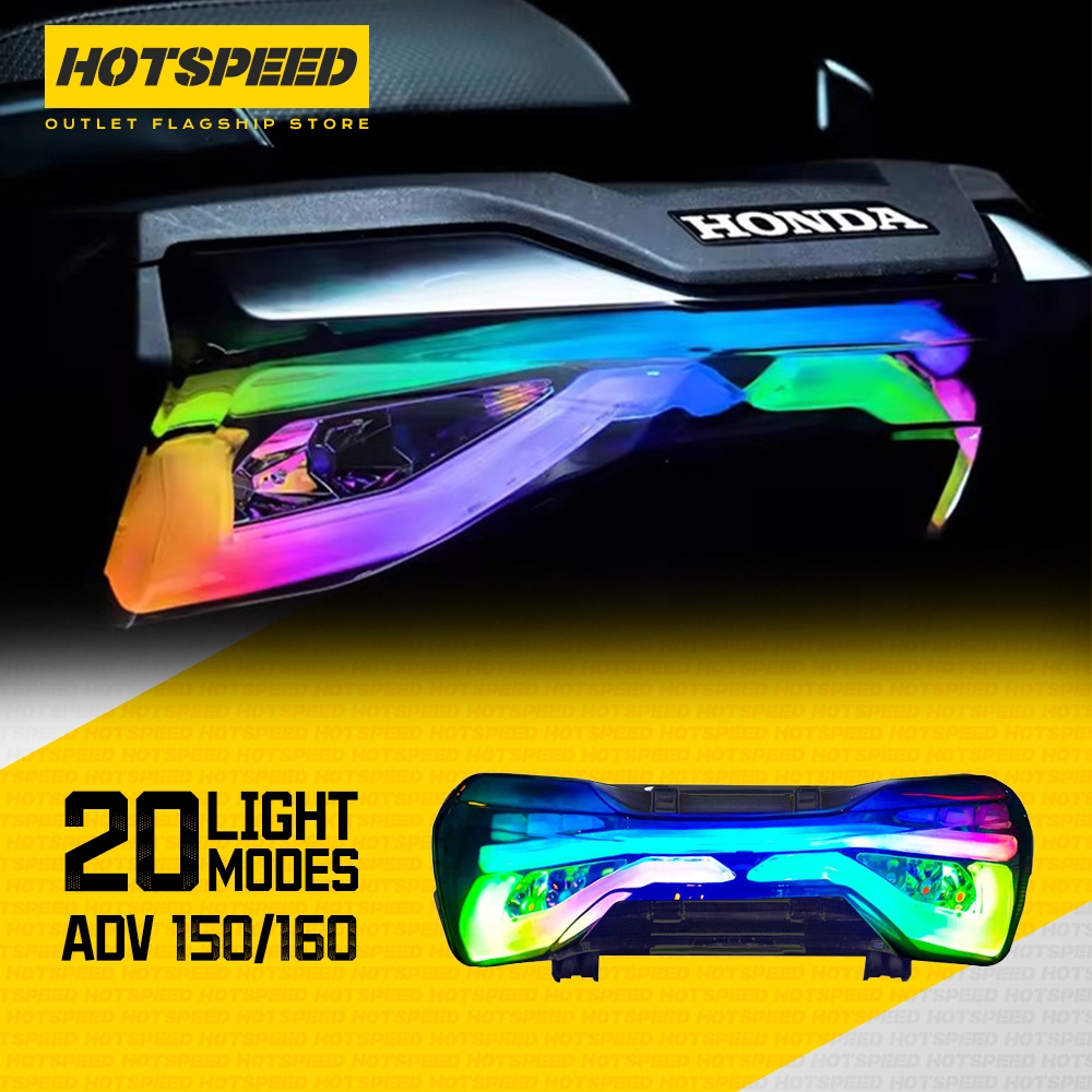 HOTSPEED Honda ADV 150/160 LED Tail Light RGB 20 Modes Motorcycle Tail ...