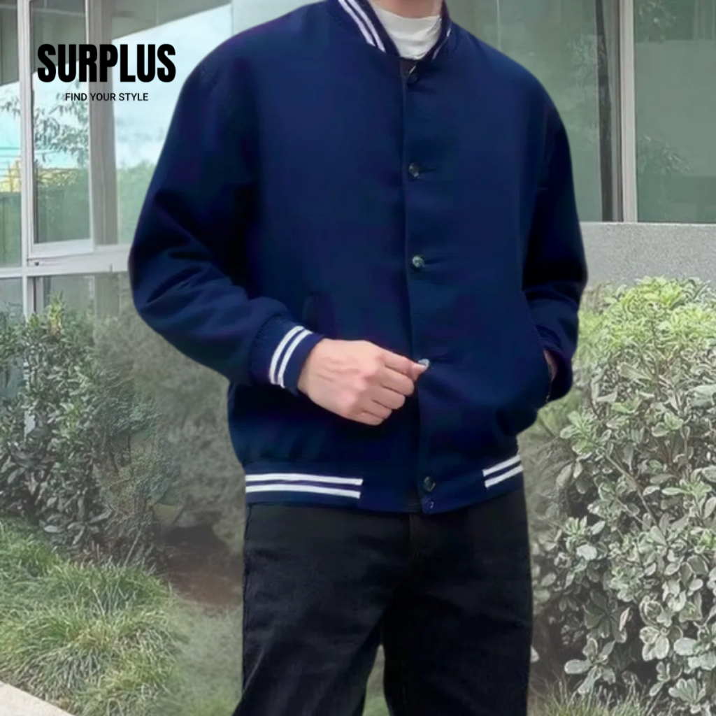 Surplus Men's Varsity Bomber Jacket | Shopee Philippines