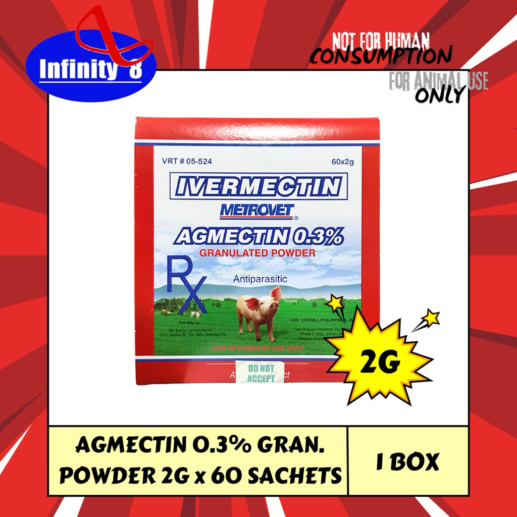 IVERMECTIN AGMECTIN 0.3% 2G x 60 SACHETS/BOX | Shopee Philippines