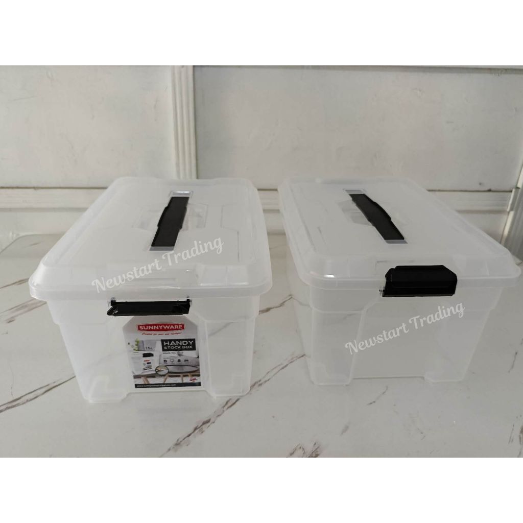 Sunnyware (15Liters) Handy Storage box / Stackable / Transparent ...