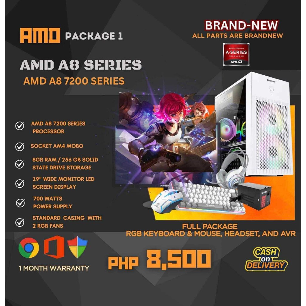 BRANDNEW COMPUTER SET AMD A8 7THGEN | Shopee Philippines