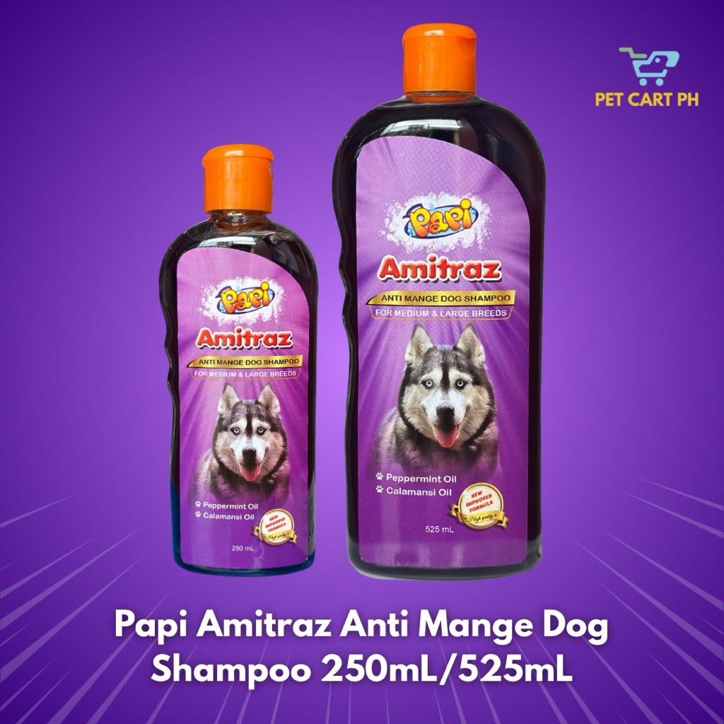 Papi Amitraz Anti Mange Shampoo 250mL and 525mL | Shopee Philippines
