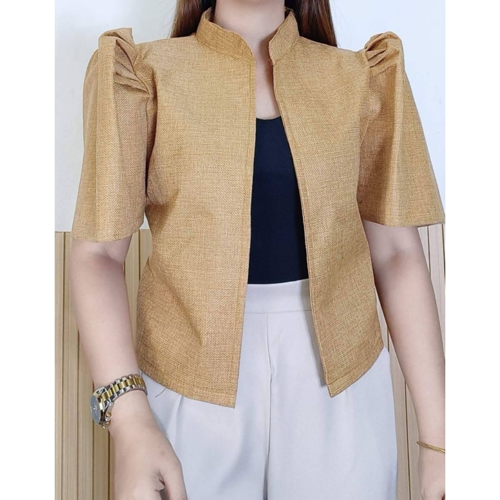 CLAIRE SAKO BOLERO PUFF SLEEVE with PILON/ OFFICE ATTIRE (FIT L-XXXL ...