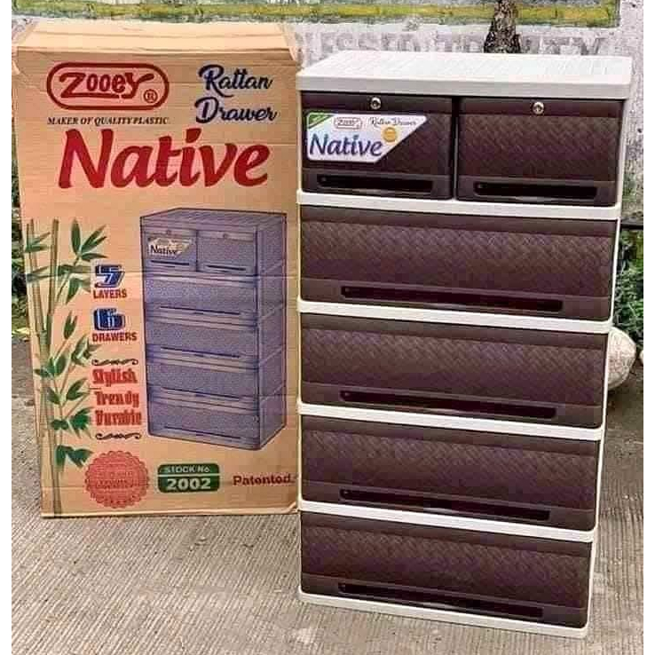 5Layers & 6Layers Zooey Native Rattan Drawers Stock No. 2002(RANDOM ...