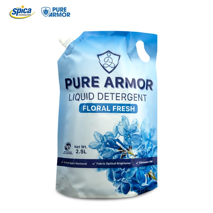 Pure Armor Liquid Laundry Detergent Floral Fresh 2.5L Pouch | Shopee ...