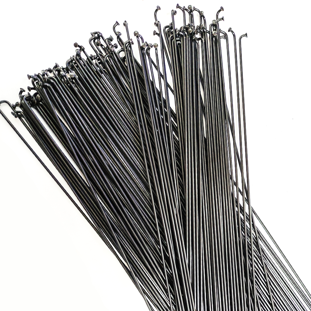 Bike Rayos 289mm Stainless Bike Spokes 14G with Nipples – Black ...