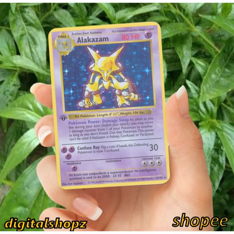 Proxy Card Alakazam Base Set (BS) Pokemon Trading Card Game | Shopee ...