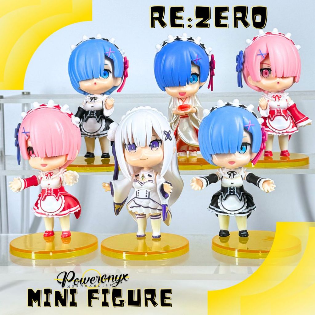 Re : Zero Life In a Different World Ram Rem Emilia Mini Figure | Shopee ...