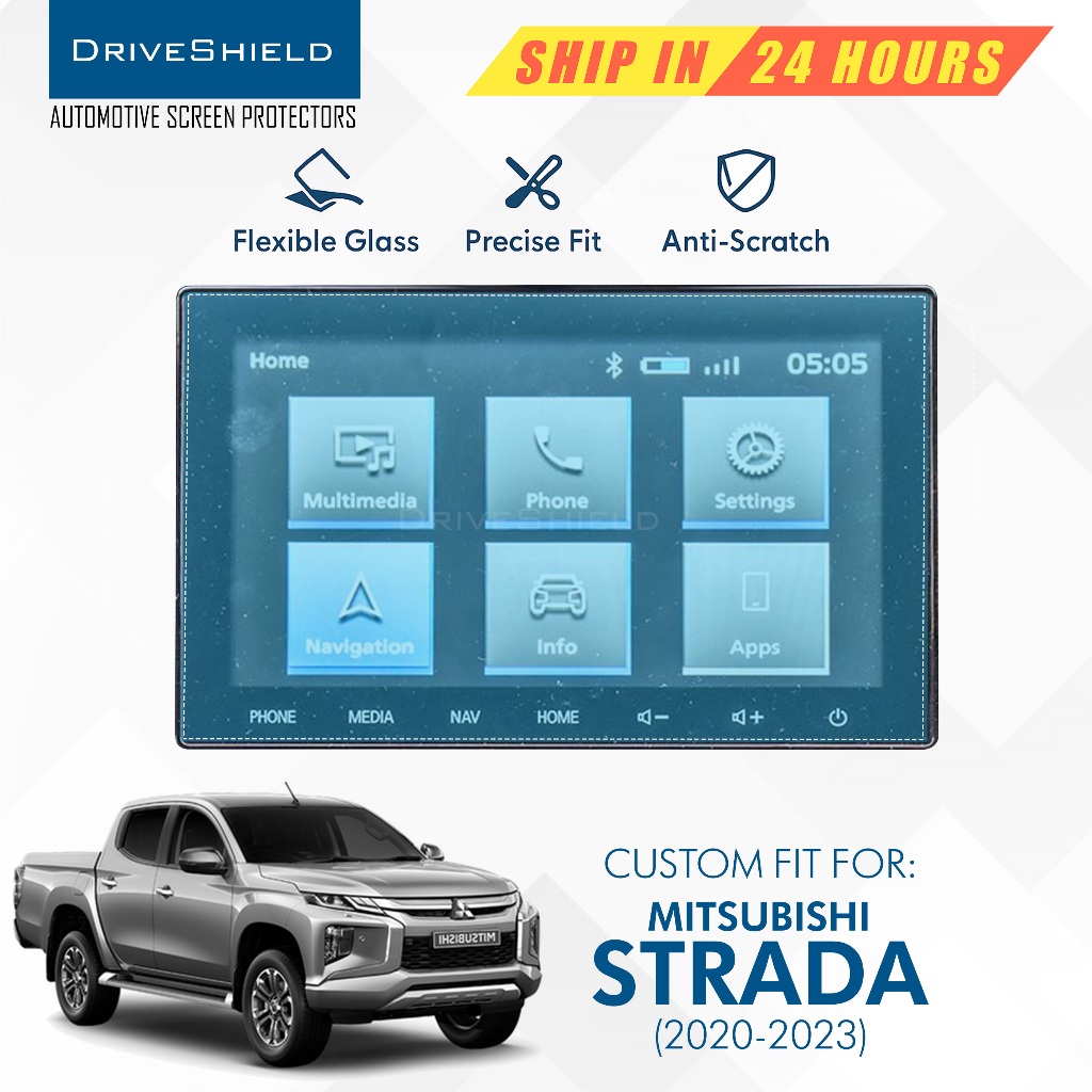 DriveShield Flexible Glass Screen Protector for Mitsubishi Strada 2020 ...