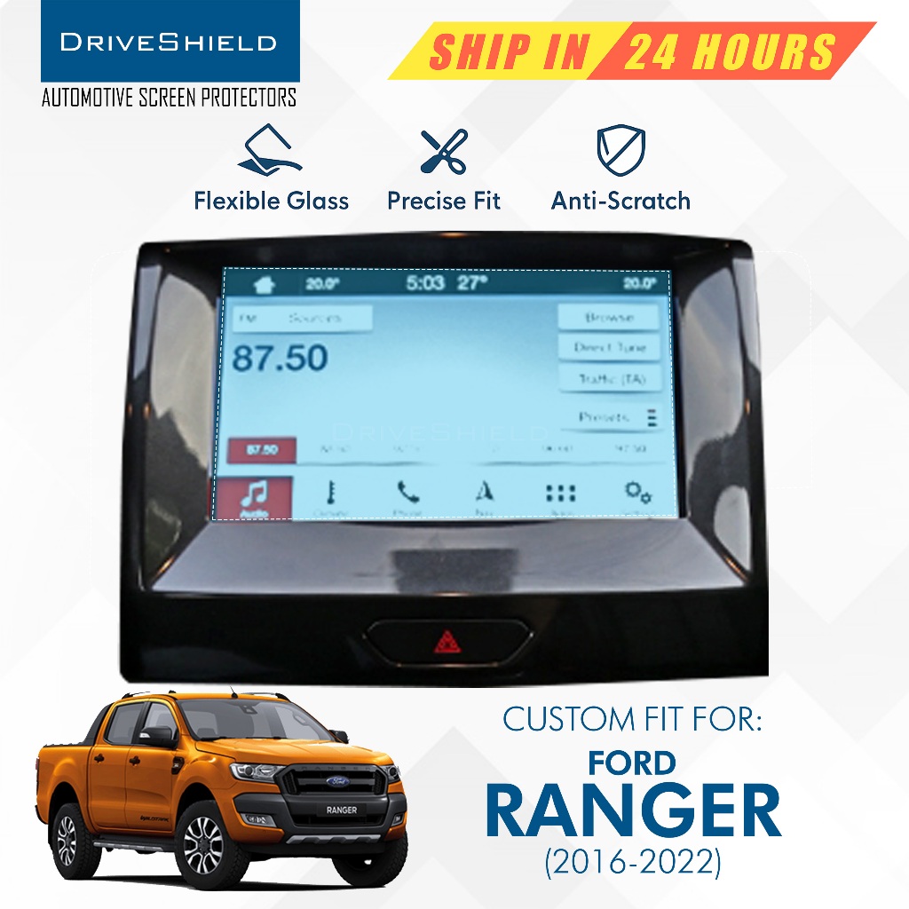 DriveShield Flexible Glass Screen Protector for Ford Ranger 2015 - 2022 ...