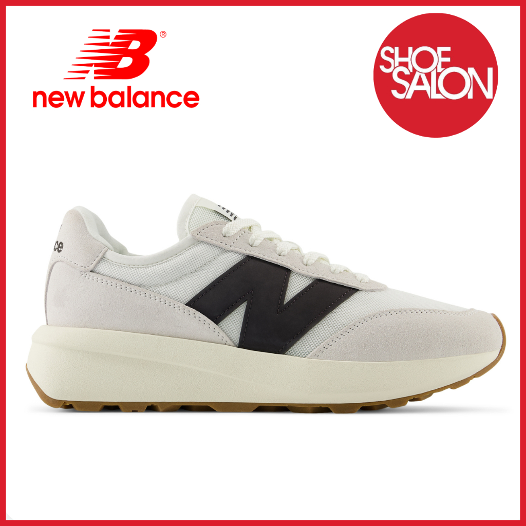 SHOE SALON New Balance Lifestyle 370 Unisex Shoes Sea Salt with Black ...