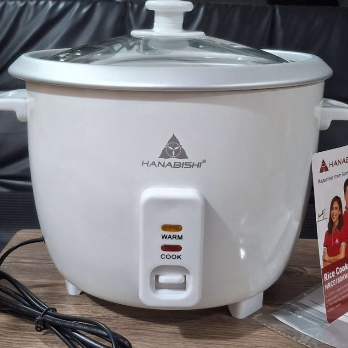 Hanabishi 1.8ltrs Automatic Rice Cooker (HRC0180HW) | Shopee Philippines