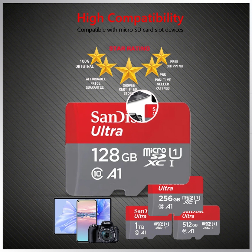 Memory Card 100% Original 128GB 256GB 512GB 1TB High-Speed Ultra-TF ...