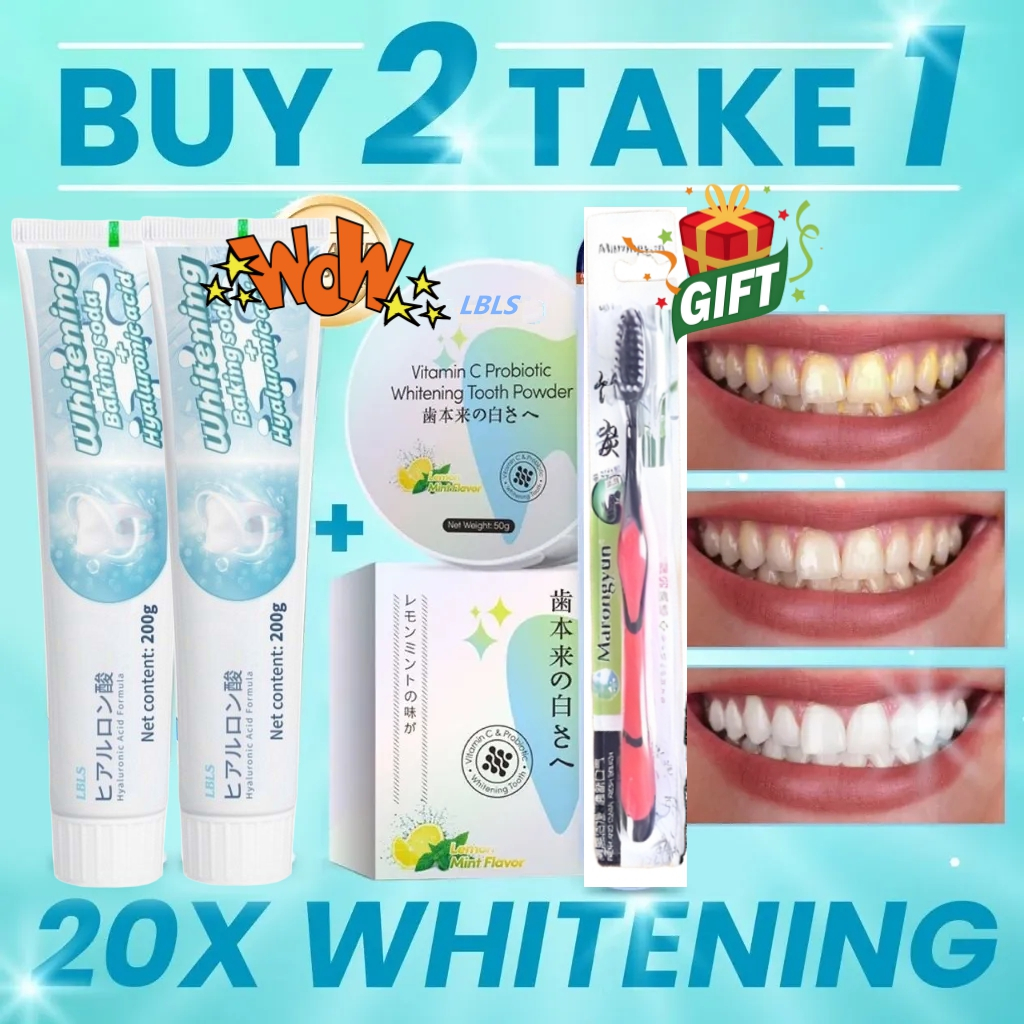 LBLS Vitamin C Probiotic Whitening Tooth Powder Whiten Teeth Tartar ...