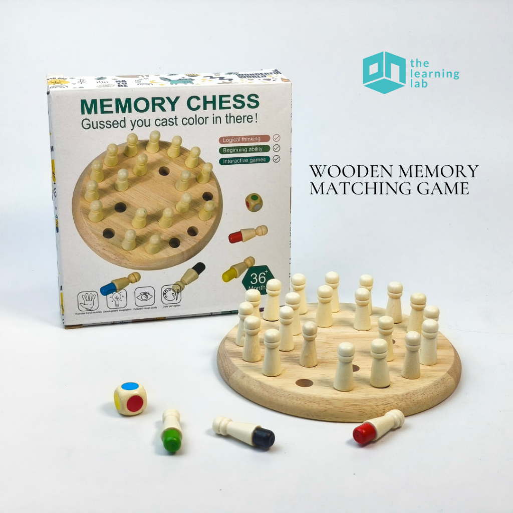Learning Lab MNL- Wooden Memory Game Board for Kids Games Puzzle ...