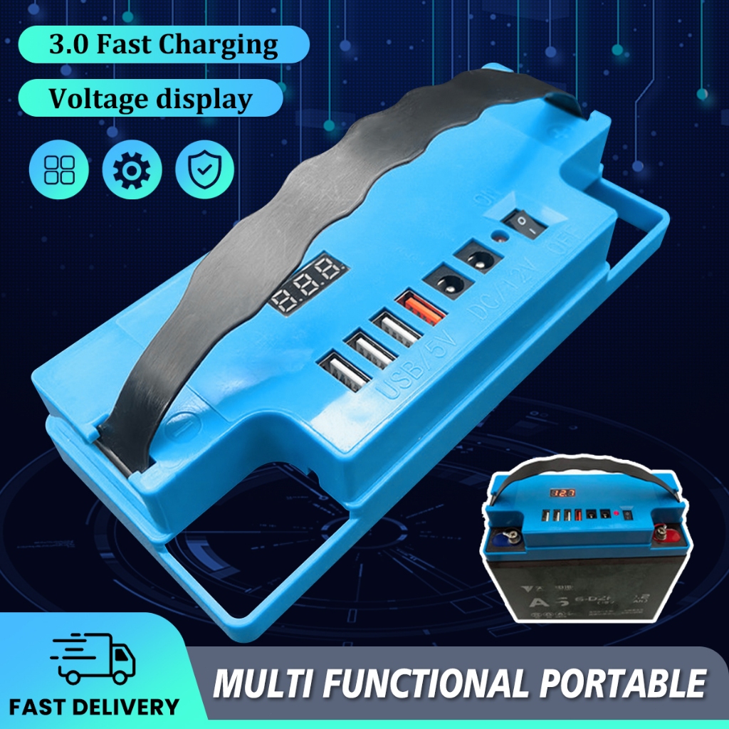 12V battery cap with multiple USB ports for fast charging, independent ...