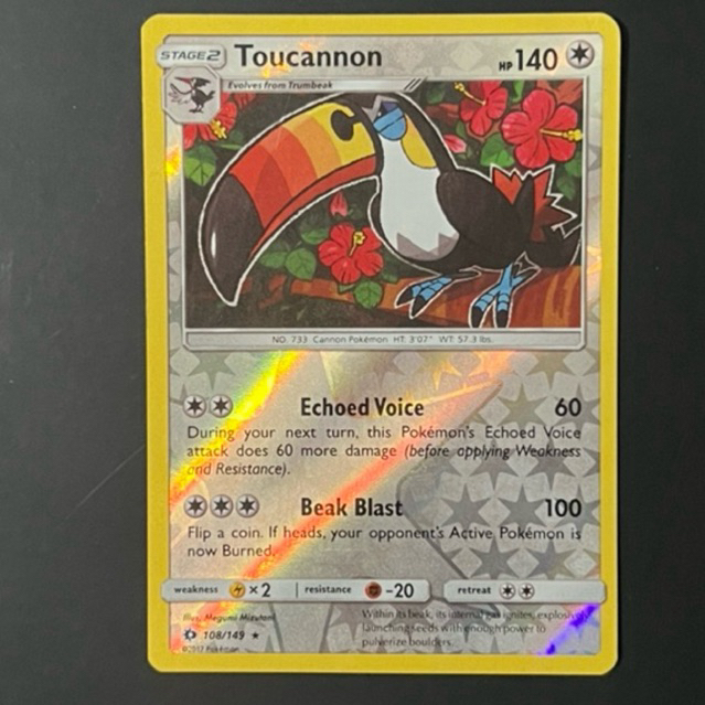 Toucannon - 108/149 - Reverse Holo - Sun & Moon Base Set - Pokemon TCG |  Shopee Philippines