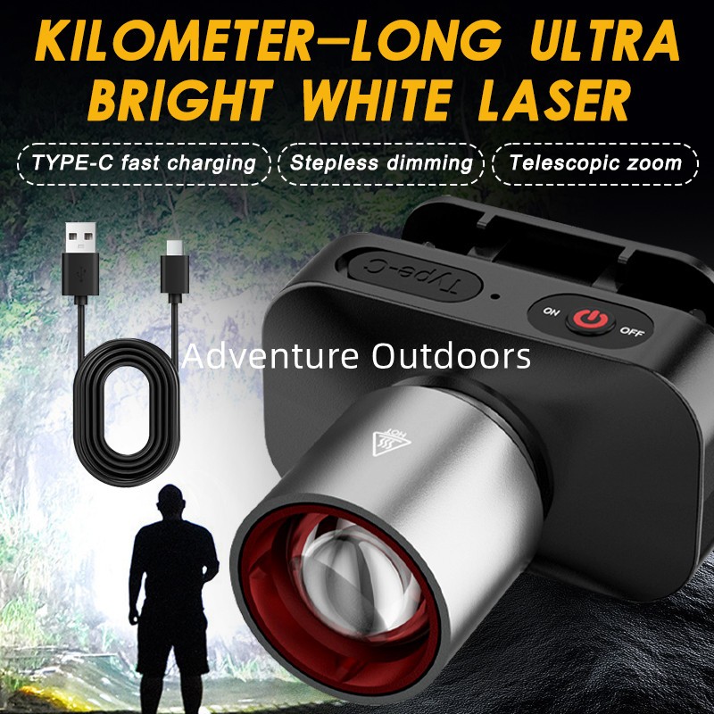 Zoomable Headlight Flashlight Rechargeable Waterproof Led Induction ...