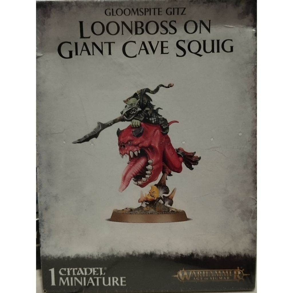 Gloomspite Gitz Loonboss Sur Giant Cave Squig – Warhammer AoS – Kit 21 Composants – Base 40 Mm
