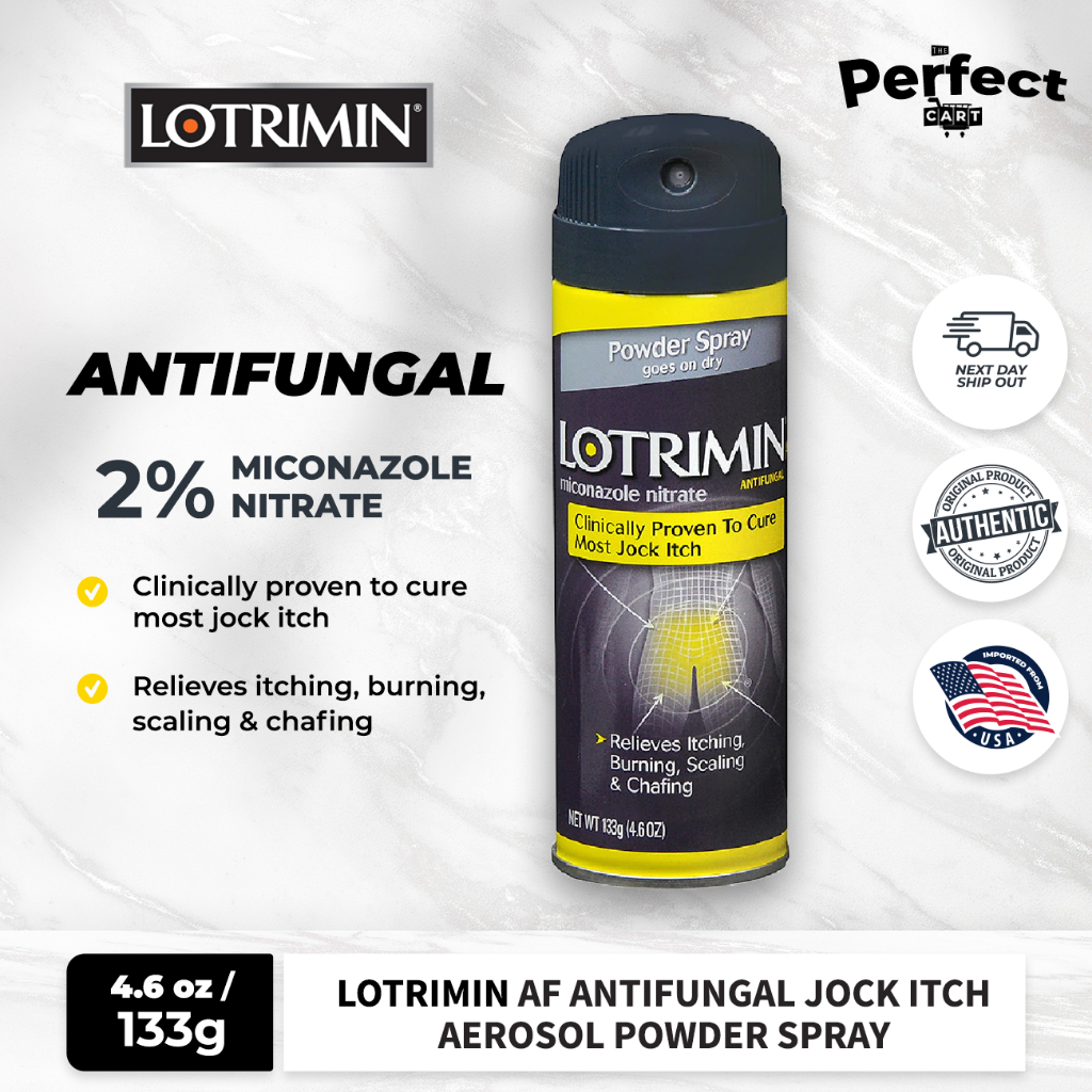Lotrimin AF Jock Itch Powder Spray, Miconazole Nitrate 2% - Treatment ...