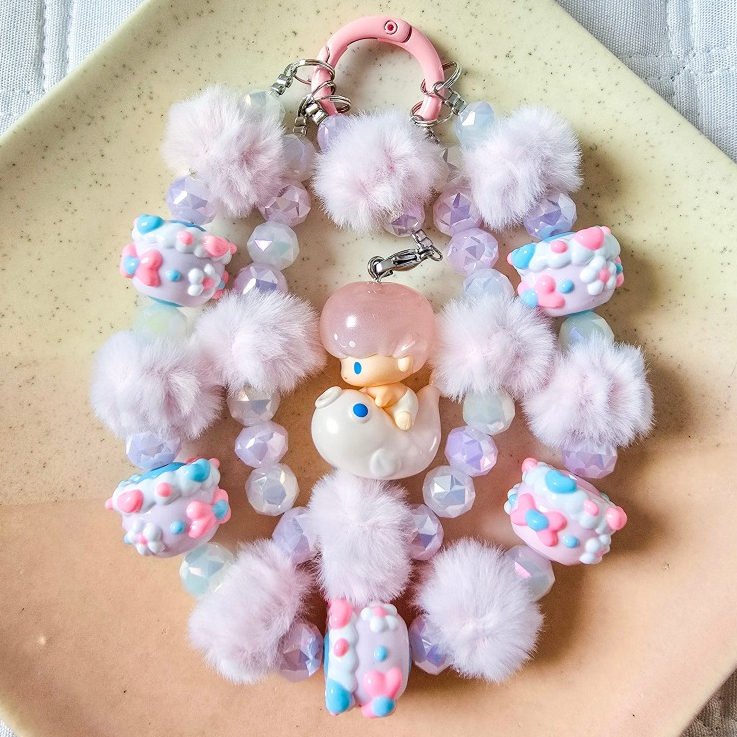 Branded Pop Bean Dimoo Koi Series – Fluffy Beaded Pom Pom Hand-painted ...