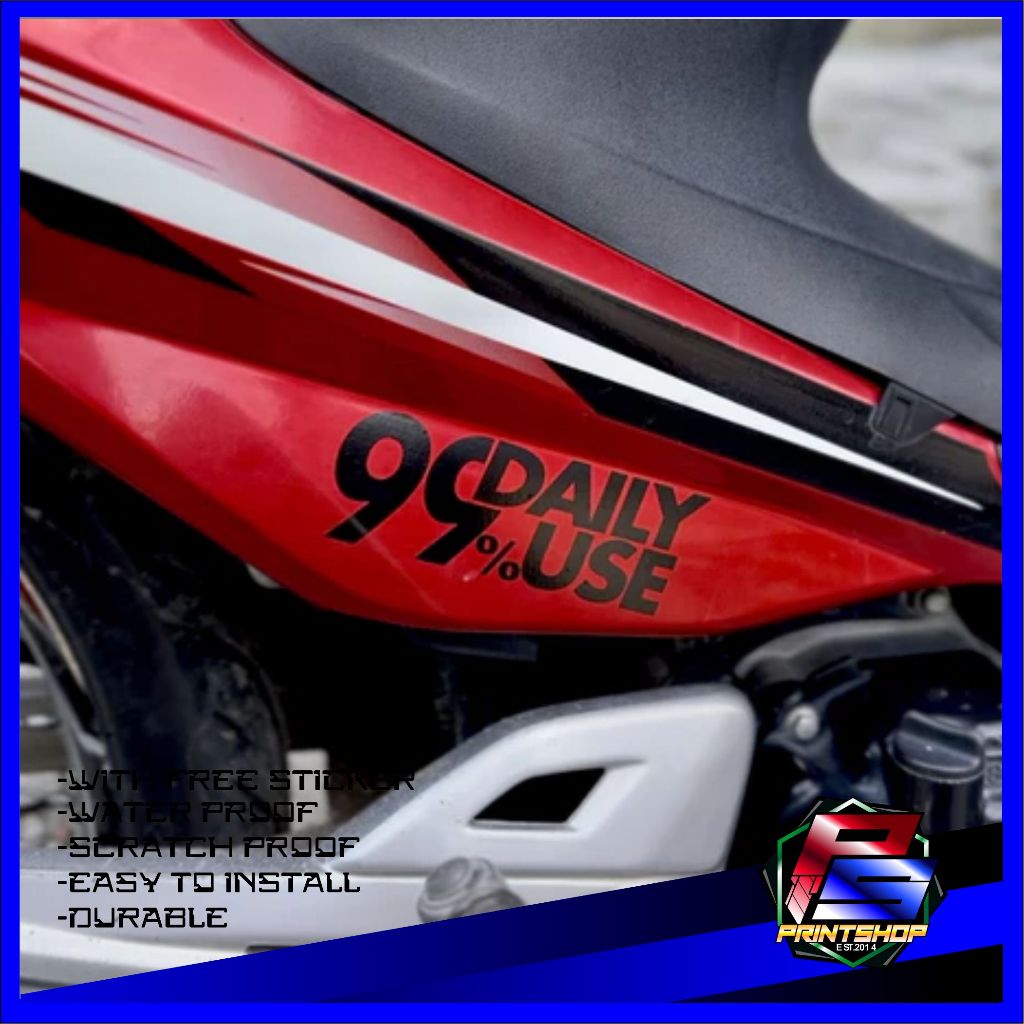99% Daily Use Sticker Decals Cutout Vinyl Waterproof (PS) | Shopee ...