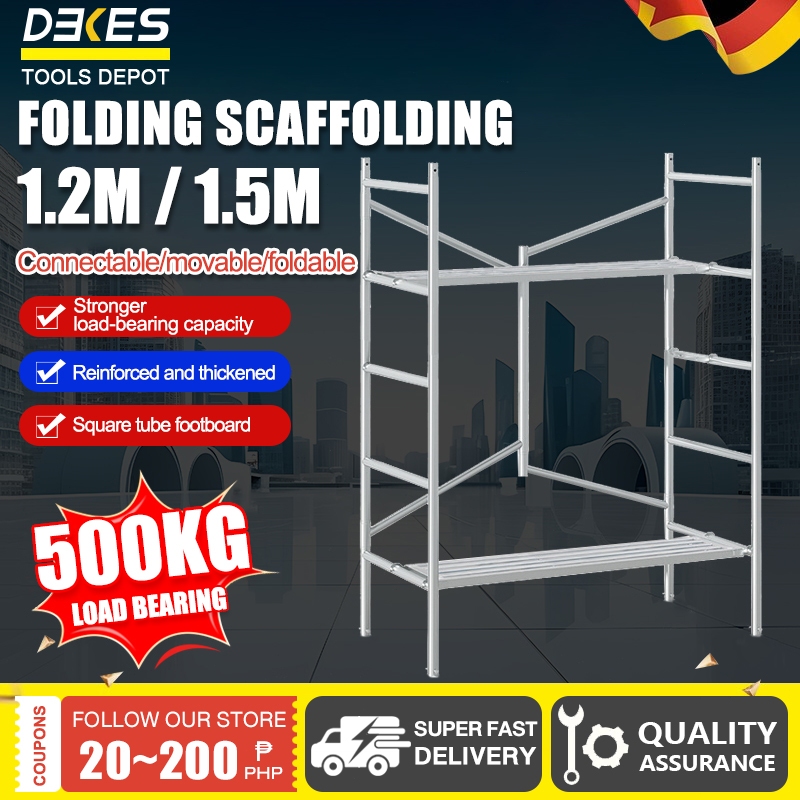 Heavy Duty Folding Scaffolding 1.2-1.5M Portable Scaffolding Extra ...