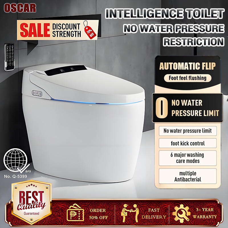 【COD】Smart toilet and dual-flush tank siphonic flushing integrated ...