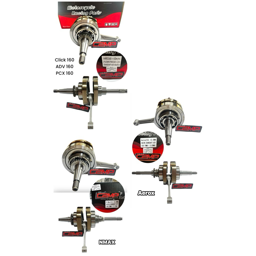 MTRT Racing Crankshaft Assy Click NMAX V1 | Aerox V1 V2 , NMAX V2 | Mio ...