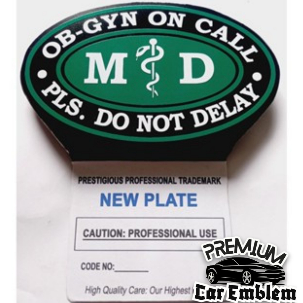 MD OB-GYN ON CALL CAR EMBLEM Black Background | Shopee Philippines