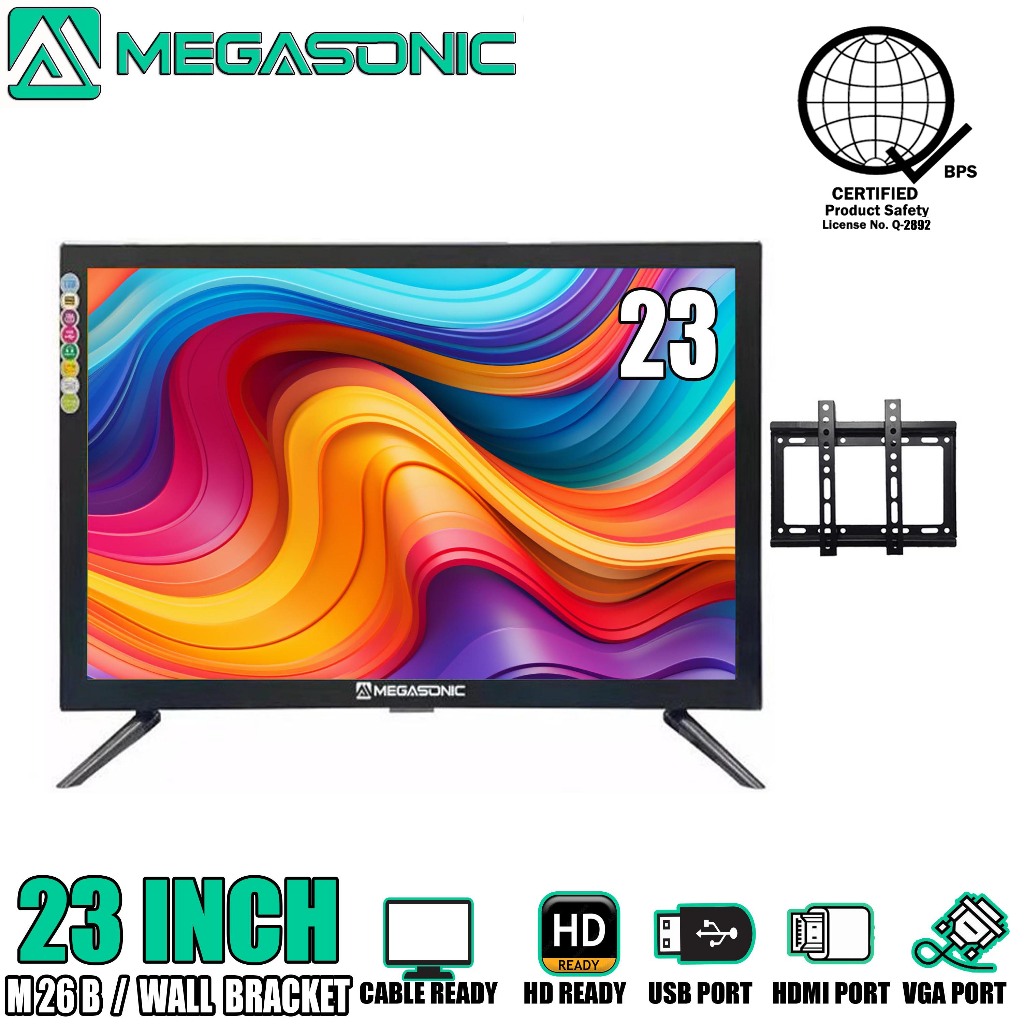 MEGASONIC M97-LED26B Screen 23 inch LED TV 26 With Free Wall Bracket ...