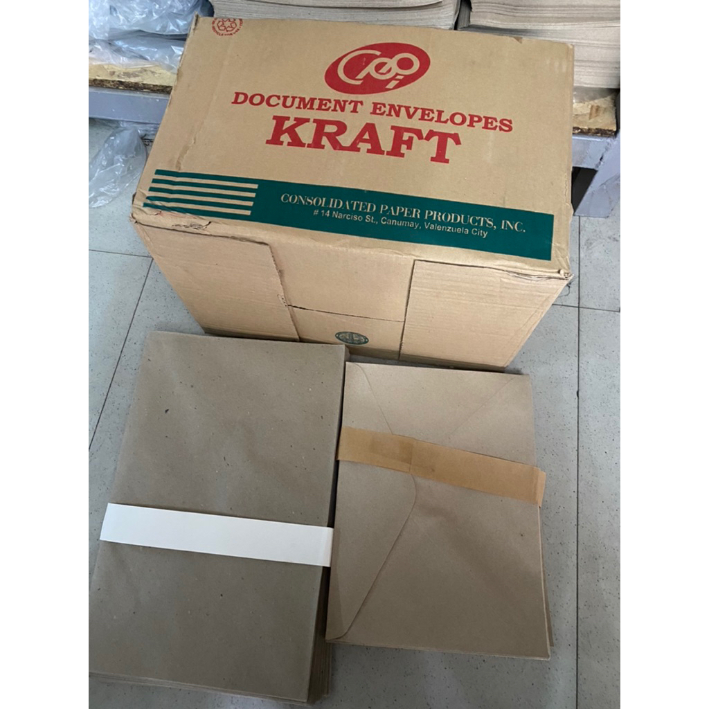 1case 500 pcs - BROWN ENVELOPE long&short, | Shopee Philippines