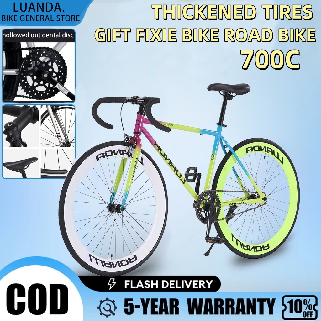 LUANDA Fixie Bikes Steel Frame Bike Road Bike Alloy Wheels 700×23c