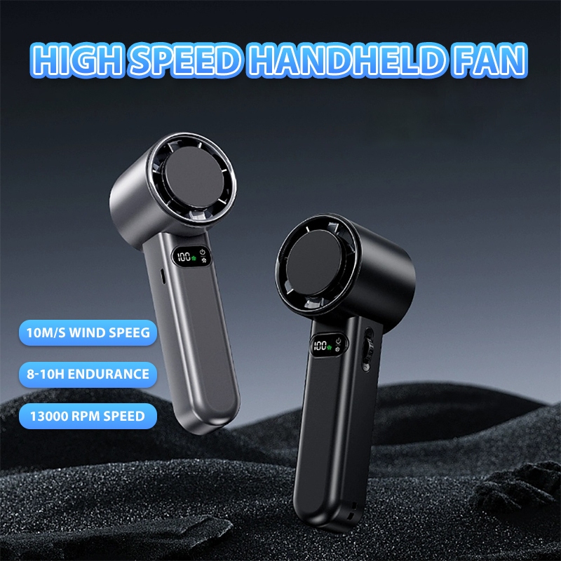 Handheld fan High-speed cooling fan 100 Wind speed adjustment fan ...