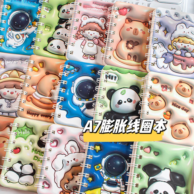 Cartoon A7 Coil Notebook Student Dedicated Notebook Mini Portable Small ...
