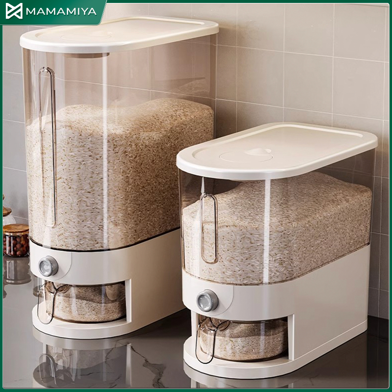 5-10KG Automatic Rice Dispenser insect-proof Rice Storage Box One Click ...