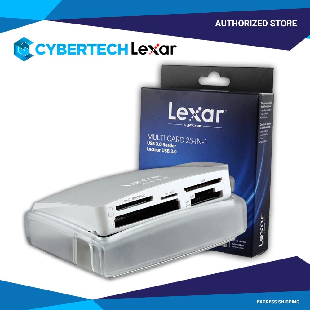Lexar Multi-Card 25in1 USB 3.0 Memory Card Reader for Compact Flash, SD ...