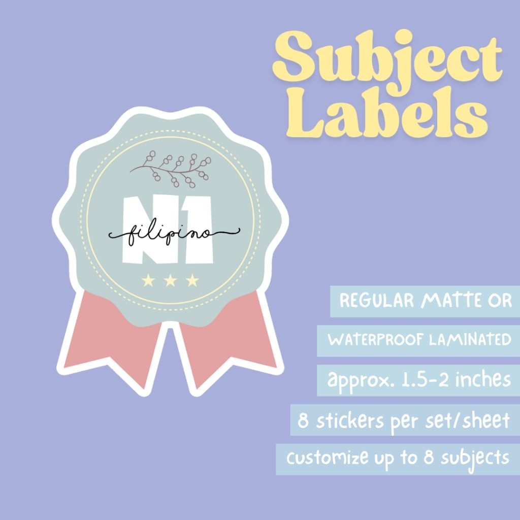 Notebook Subject Labels – Custom Writable or Waterproof Stickers for ...