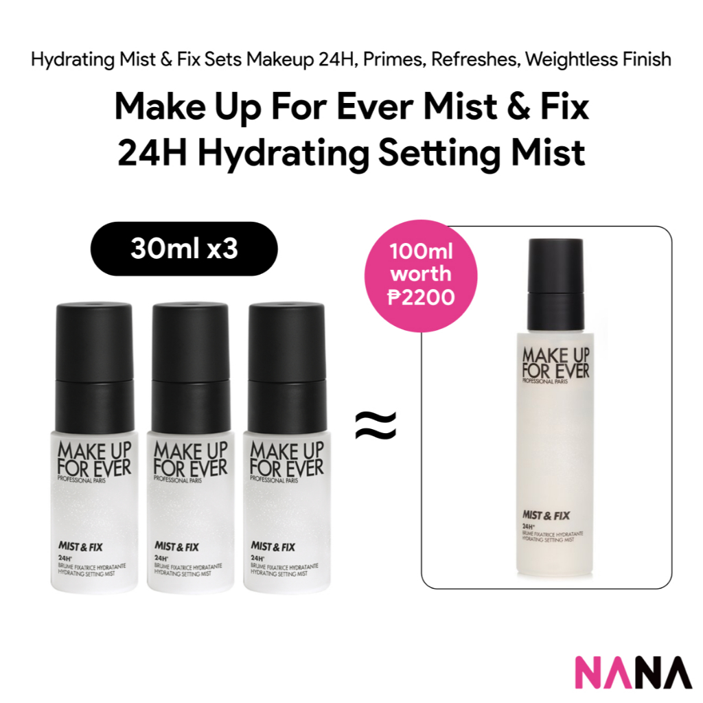 MAKE UP FOR EVER MIST & FIX 24H Hydrating Setting Mist Sample Pack ...