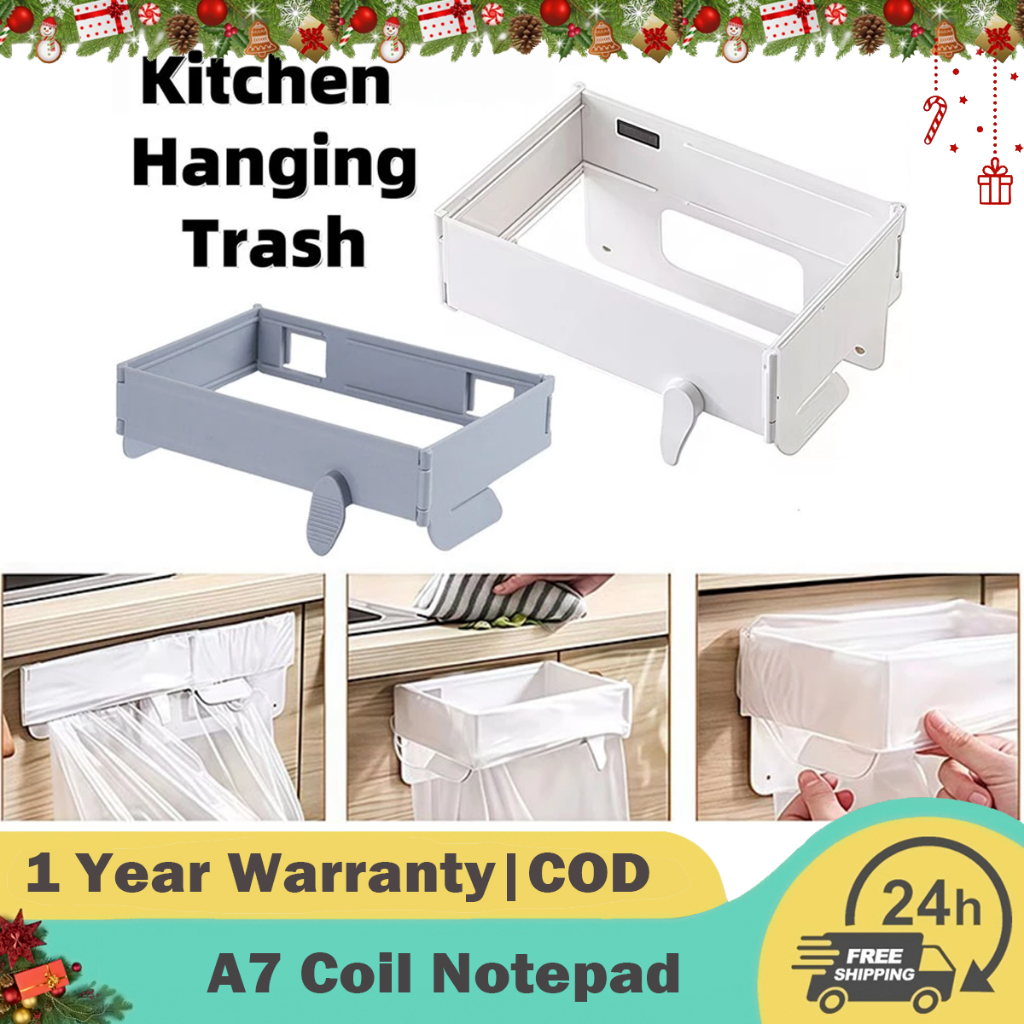 Kitchen Hanging Trash Garbage Bags Foldable Garbage Bag Holder Over The ...
