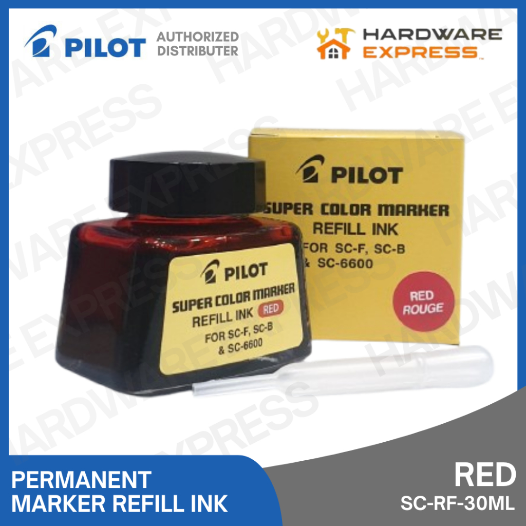 Pilot Refill Ink Permanent Marker 30ML SC-RF Red | Shopee Philippines
