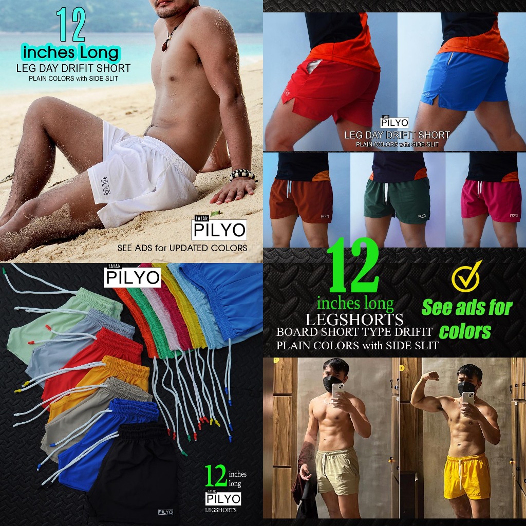 12-13 INCHES PILYO LEG SHORTS | Shopee Philippines