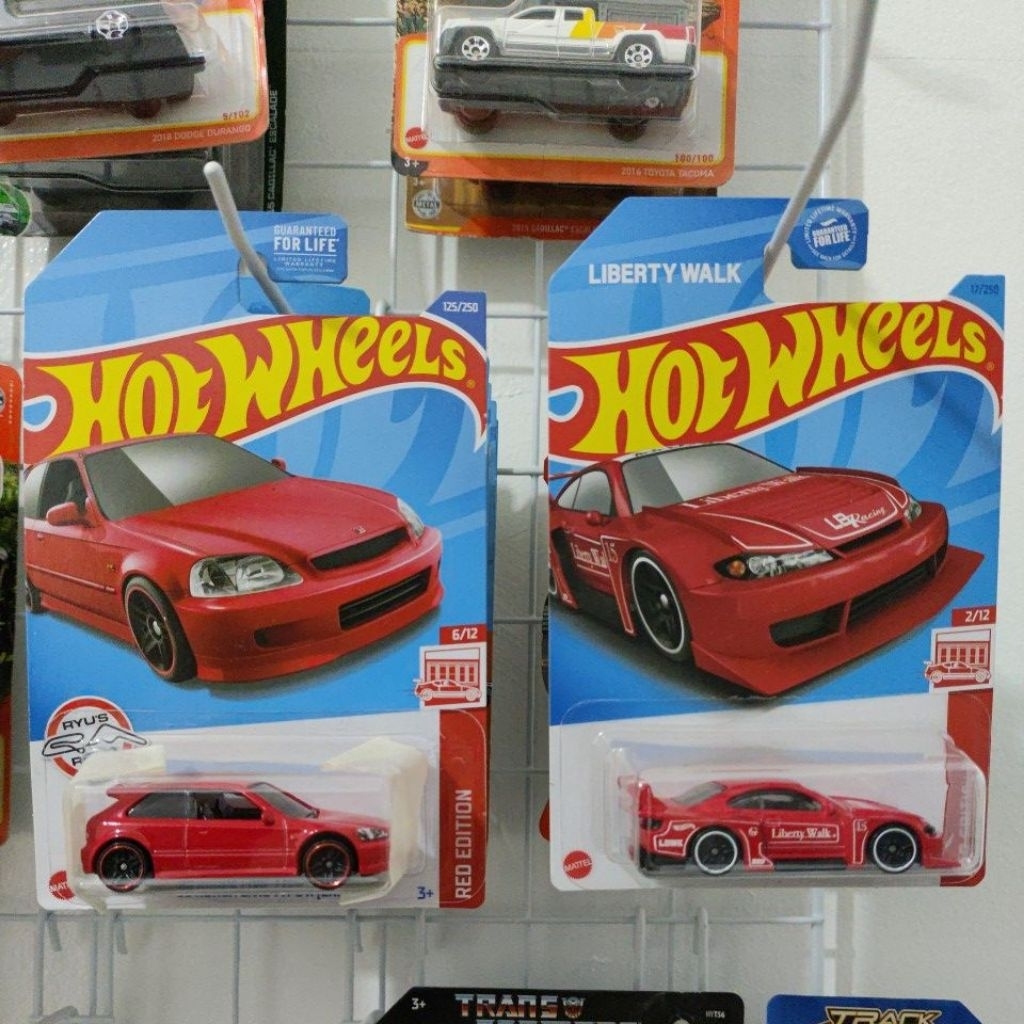 Hot Wheels Red Edition Honda Civic Type R EK9 LBWK Nissan Silvia S15 ...