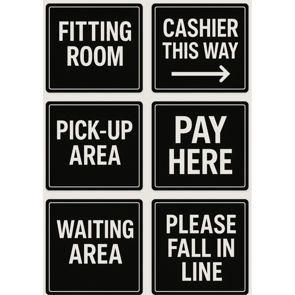 Laminated Waterproof Signages – A4 Size | Business Safety, Warning ...