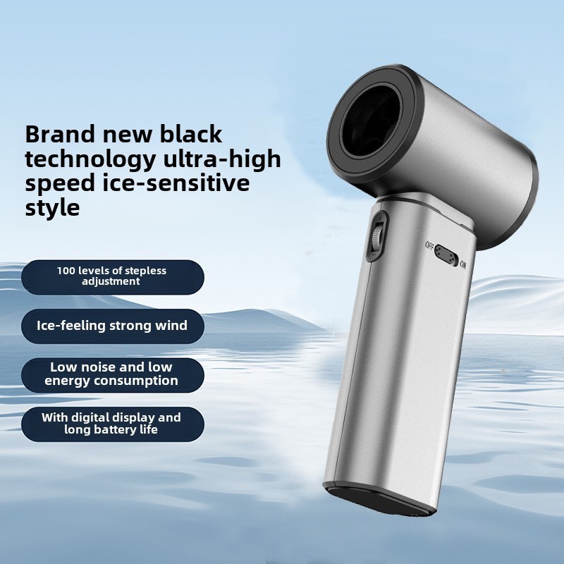 Mini Fan 5000 mAh Turbo Mini Fan Rechargeable Handheld Portable Strong ...