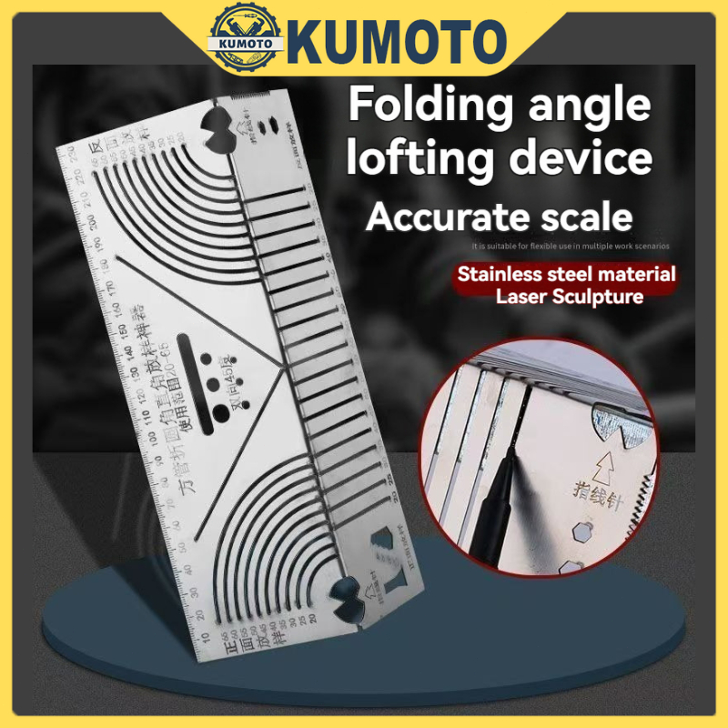 Square Steel Fold 90° Ruler Angle Arc Tool Line Drawing Square Tube 45 ...