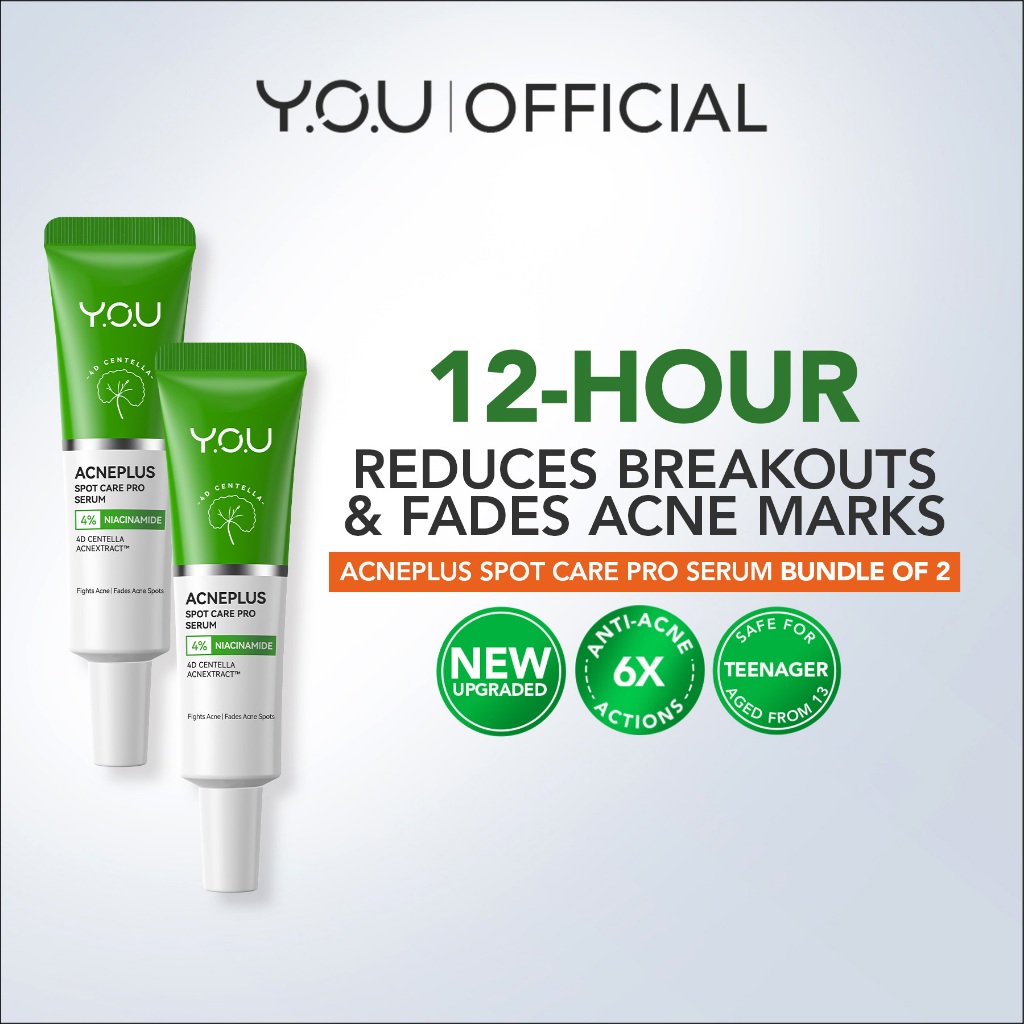 Y.O.U AcnePlus Spot Care Pro Serum Duo 15g l Reduces Breakouts & Fades ...