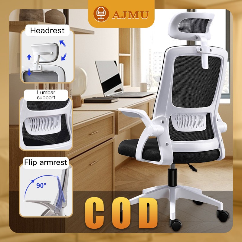 Office Chair with Headrest Ergonomic Chair Computer Chair Gaming Chair ...