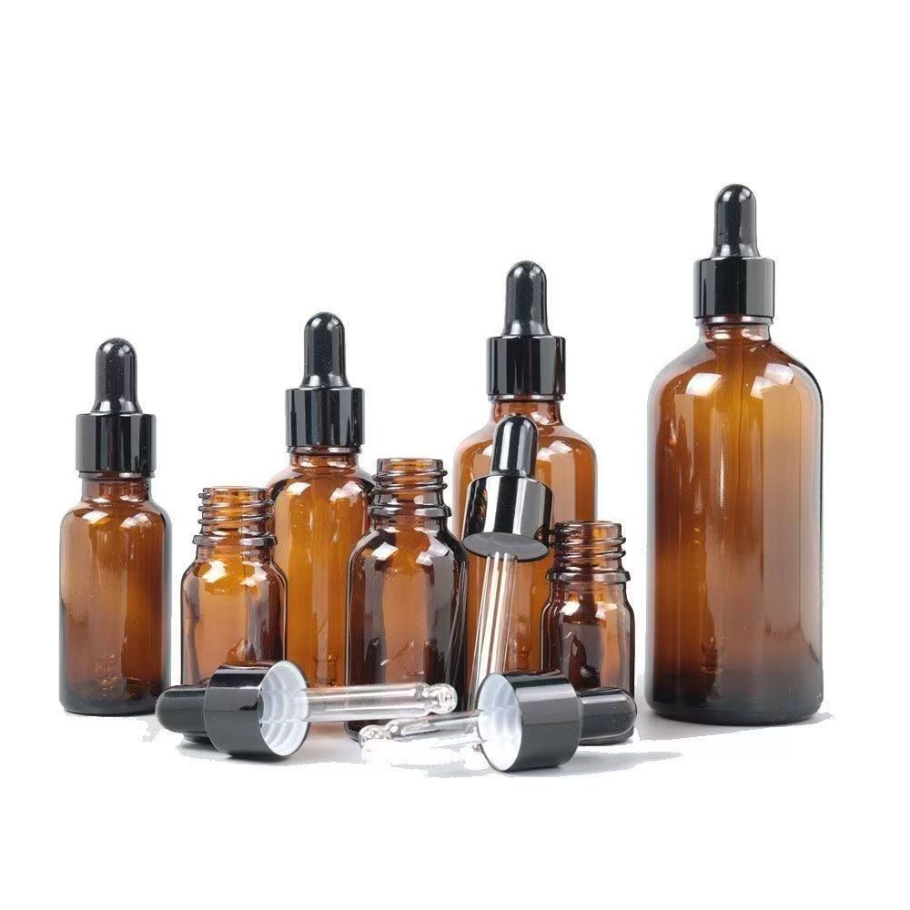 10-200ml Amber Glass Bottle Dropper Reagent Liquid Pipette Bottle With ...