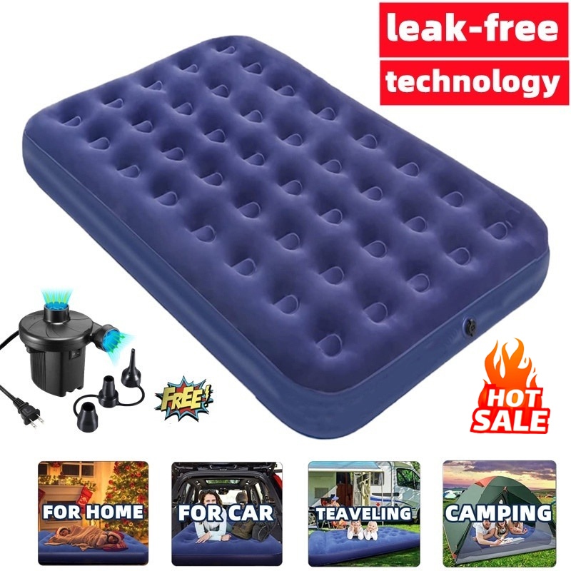 Air Bed Single/Double Inflatable Camping Portable Air Mattress With ...